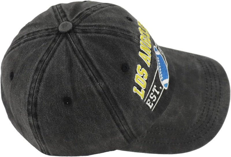 Terojnkl Embroidered City Football Hat for Men Women, Adjustable Unisex Cotton Fans Baseball Cap - Image 4